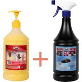 Dtx Kimya Granüllü El Temizleme ve Dezenfekte Kremi 1 kg & Motor Jant 2'si 1 Arada Temizleme Sıvısı 1 lt