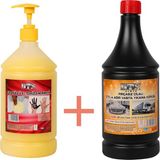Dtx Kimya Granüllü El Temizleme ve Dezenfekte Sabunu 1 kg & Oto Motor ve Tır Yıkama Şampuanı 1 lt
