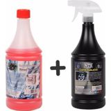 Dtx Kimya Oto Kalorifer Ve Petek Temizleme Ilacı (Solventli) 1 Lt & Oto Motor Lastik Parlatıcı 500 Ml