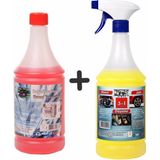 Dtx Kimya Oto Kalorifer ve Petek Temizleme (Solventli) 1 Lt & Motor,jant ve Döşeme Temizleyici 1 Lt
