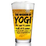 DU VINO Yogi-isms Pint Bira Bardağı - 453 ml - Yogi Berra Hayranı, Beyzbol Hayranı, NY Yankees Hayranı, Vintage Beyzbol-ABD Yapımı
