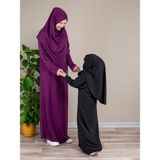 Dua' İs Anne Kız Kombin Namaz Elbisesi (Siyah) ADET FİYATIDIR - 46 / 52