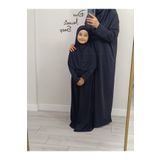 dua' is Anne Kız Tek Parça Namaz Elbisesi Kombin Namazlık 2 adet (Bedenler Açıklamada)