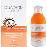 Duaderm 50 SPF Güneş Kremi Tüm Cilt Tiplerine Uygun Renksiz Krem 100 ml Yaz İçin İdeal Koruma