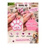 DUAL 3D Kişiselleştirilebilir Kedi Köpek Künyesi | İsim ve Telefon Numaralı Pet Kimlik Künyesi | Patili Dostlar İçin