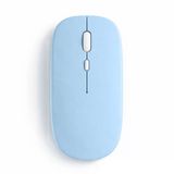 Dual Mode Kablosuz Mouse Bluetooth Usb Dongle Çoklu Cihaz Destekli Şarjlı Ve Sessiz Kullanım Mavi