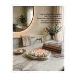 Dualith Hediyelik Bulut Tabak Takılık Dalgalı Amorf Dekoratif Tepsi Mum Altlığı Ve Takı Tepsisi Seti - Ada Çayı Yeşili (20-25 Adet Kalp Obje & Tealight Mum Hediyeli)