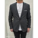 Duayen Fistan Store Erkek Haki Yeşil Desenli Italyan Kesim Dar Kalıp Tek Düğme Blazer Ceket - 46