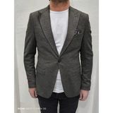 Duayen Fistan Store Erkek Kahverengi Düz Italyan Kesim Dar Kalıp Tek Düğme Blazer Ceket - 46