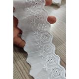 DUAYEN Fisto Vual Üzeri Işleme Gürbüz Kenar Desen 1 Metre