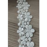 DUAYEN Güpür Dantel Fisto Tekstil Aksesuarı Çiçek Desen 1 Metre