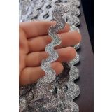 DUAYEN güpür dantel geniş sutaşı gümüş rengi 1 metre