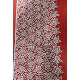DUAYEN Güpür Dantel Kenar Yıldız Desen 2 Metre