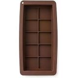 Dubai Çikolata Kalıbı Silikon Tablet Çikolata Yapım Kalıbı 10 Gözlü (Büyük Boy (26x14x3 cm))