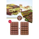 Dubai Çikolatası Kalıbı Silikon Çikolata Kalıbı Büyük Boy 2 Adet 27X17 Cm