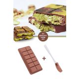 Dubai Çikolatası Kalıbı Silikon Çikolata Kalıbı ve Spatula 2'li Set