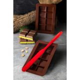 Dubai Çikolatası Kalıbı ve Spatulası 2'li Set Dubai Set - Kahverengi