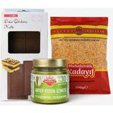 Dubai Çikolatası Seti 2 (Saffet Abdullah Çıtır Kad.200 gr + Antep Fıstık Ezme 200 gr + Silikon Kılıf) - 1 Paket