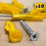 Dübel ve Vida Seti, Dübel 8x50 mm—Vida 5x60 mm (10'lu Set) | Tam Uyumlu Dübel ve Vida Seti