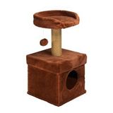 Dubex 39x39x72 cm Kedi Oyun Evi ve Tırmalama Platformu Tarçın