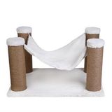 Dubex 39x59x34 cm Beyaz Kedi Hamağı ve Tırmalama Platformu