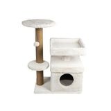 Dubex 39X72X87 cm Kedi Oyun Evi ve Tırmalama Platformu Beyaz