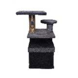 Dubex 65x39x85 cm Kedi Oyun Evi ve Tırmalama Platformu Gri