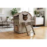Dublex Keçe Kedi Evi İç Mekan Kullanımına Uygun Kedi Yuvası