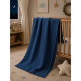 Dublino Kids %100 Cotton Müslin Bebek Battaniyesi,kundak,örtü - Petrol Mavisi