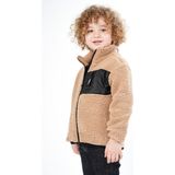 Dublino Kids Erkek Çocuk Welsoft Tek Üst Peluş Sweatshirt Hırka Ceket - 5 - 6 Yaş - Açık Kahverengi