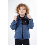Dublino Kids Erkek Çocuk Welsoft Tek Üst Peluş Sweatshirt Hırka Ceket - 9 - 10 Yaş - İndigo Mavi