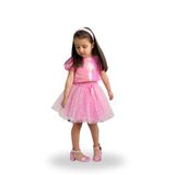 DUCA KIDS Parıltılı Pullu Crop Ve Yıldız Baskılı Tütü Etek Ikili Takım Pembe 6 Yaş