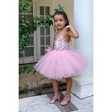 DUCA KIDS Unicorn Temalı İp Askılı Body Lila Tül Set