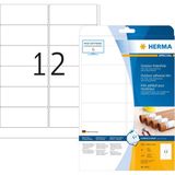 Duca Store 9533 Folyo Etiketleri, 10 Yaprak, 99,1 x 42,3 Mm, A4 Başına 12, 120 Adet, Kendinden Yapışkanlı, Mat, Boş Dış Mekan Yapışkan Etiketleri, Polietilen - 01-Siyah