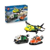 Duca Store City Uçak, Servis Kamyonu ve Hoverkraft Karışımı 60505 – 7 Yaş Üzeri Çocuklar Için Servis Şoförü, Sahil Güvenlik, Sağlık Görevlileri Minifigürü Içeren Oyuncak Yapım Seti, Hediye Fikri (990 Parça)