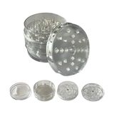 Duca Store Grınder Parçalayıcı Plastik Baharat Öğütücü Herb Spice 4 Katmanlı (60MM-SEFFAF)