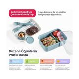 Duca Store Hobby Life Lunch To Go 3 Bölmeli Beslenme Kabı – Sosluklu, Sızdırmaz Kapak, Bpa Içermez, 920 ml + 40 ml (Pembe) - 0,5 x 7 cm
