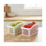 Duca Store Smartizi 3'lü Organizer Seti - Midi Boy (Orta Boy) Beyaz Buzdolabı ve Mutfak Düzenleyici (16 x 29 x 17 Cm)