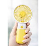 Duca Store Standlı 3 Mod Şarjlı El Fanı 3 Kademe Seyahat Masaüstü Vantilatör Taşınabilir Mini Fan F139 (Sarı)