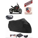 Ducati Diavel 1260 S Branda Siyah Arka Çanta Uyumlu(Topcase) Motosiket Brandası Motor Örtüsü Çadır Su Geçirmez Motosiklet Kılıfı Motor Brandası,lastikli,taşıma Torbalı