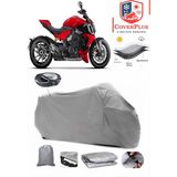 Ducati Diavel Branda Gri Arka Çanta Uyumlu(Topcase) Motosiket Brandası Motor Örtüsü Çadır Su Geçirmez Motosiklet Kılıfı Motor Brandası,lastikli,taşıma Torbalı