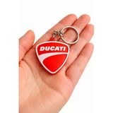 Ducati Logo Anahtarlık | Kırmızı Beyaz Tasarım | 3D Baskı Pla | Motorsiklet Anahtarlığı