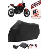 Ducati Monster 937 Branda Siyah Motosiket Brandası Motor Örtüsü Çadır Su Geçirmez Motosiklet Kılıfı Motor Brandası,lastikli,taşıma Torbalı - Arka Çanta UYUMSUZ