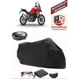 Ducati Multistrada V2 S Branda Siyah Arka Çanta Uyumlu(Topcase) Motosiket Brandası Motor Örtüsü Çadır Su Geçirmez Motosiklet Kılıfı Motor Brandası,lastikli,taşıma Torbalı