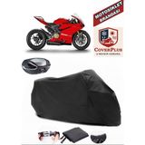Ducati Panigale 1199 R Branda Siyah Arka Çanta Uyumlu(Topcase) Motosiket Brandası Motor Örtüsü Çadır Su Geçirmez Motosiklet Kılıfı Motor Brandası,lastikli,taşıma Torbalı
