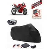 Ducati Panigale V2 Branda Siyah Arka Çanta Uyumlu(Topcase) Motosiket Brandası Motor Örtüsü Çadır Su Geçirmez Motosiklet Kılıfı Motor Brandası,lastikli,taşıma Torbalı