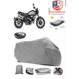 Ducati Scrambler 1100 Pro Branda Gri Arka Çanta Uyumlu(Topcase) Motosiket Brandası Motor Örtüsü Çadır Su Geçirmez Motosiklet Kılıfı Motor Brandası,lastikli,taşıma Torbalı