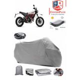 Ducati Scrambler Desert Sled Branda Gri Arka Çanta Uyumlu(Topcase) Motosiket Brandası Motor Örtüsü Çadır Su Geçirmez Motosiklet Kılıfı Motor Brandası,lastikli,taşıma Torbalı