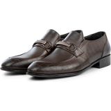 Ducavelli Lunta Hakiki Deri Erkek Klasik Ayakkabı, Loafer Klasik Ayakkabı, Makosen Ayakkabı - Kahverengi