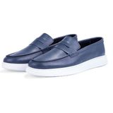Ducavelli Trim Loafer Lacivert Hakiki Deri Erkek Ayakkabı